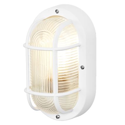 Osram - Utomhus väggarmatur BULKHEAD 1xE27/10W/230V IP54 vit