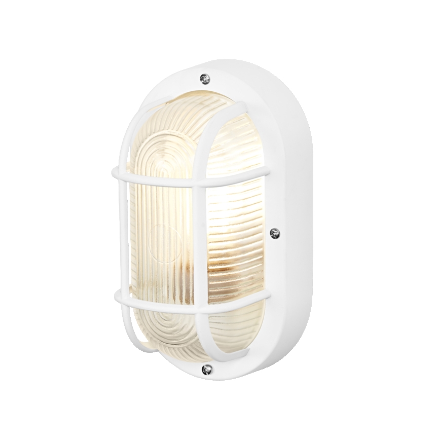 Osram - Utomhus väggarmatur BULKHEAD 1xE27/10W/230V IP54 vit