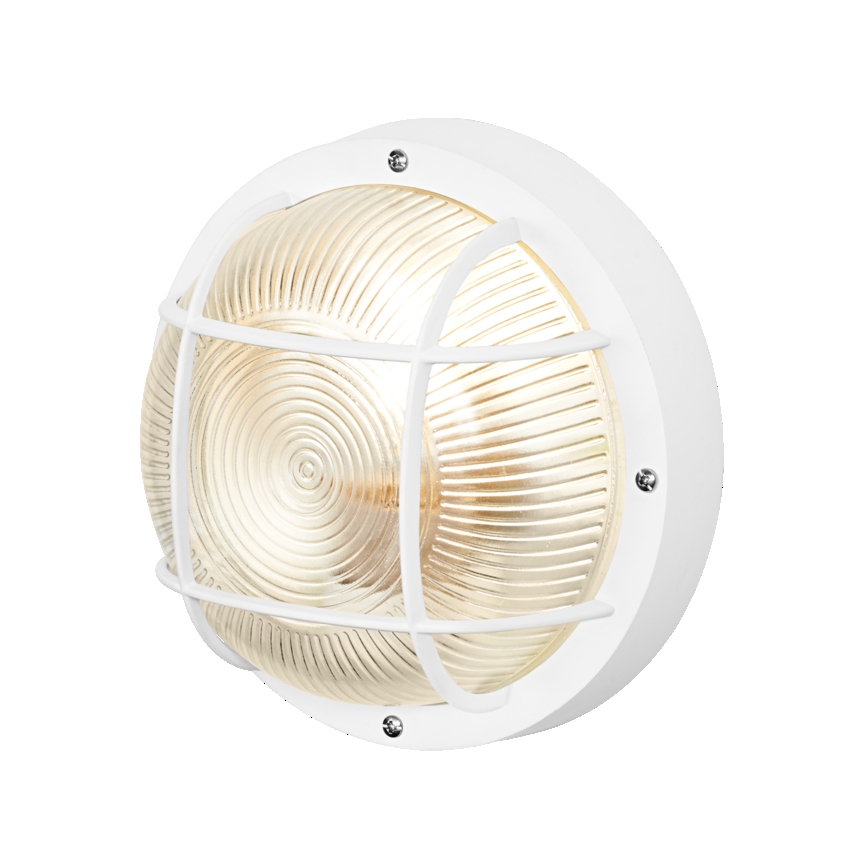 Osram - Utomhus väggarmatur BULKHEAD 1xE27/10W/230V Ø 19 cm IP54 vit