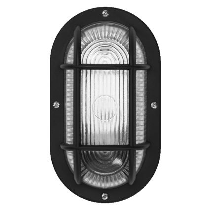 Osram - Utomhusväggarmatur BULKHEAD 1xE27/10W/230V IP54 svart