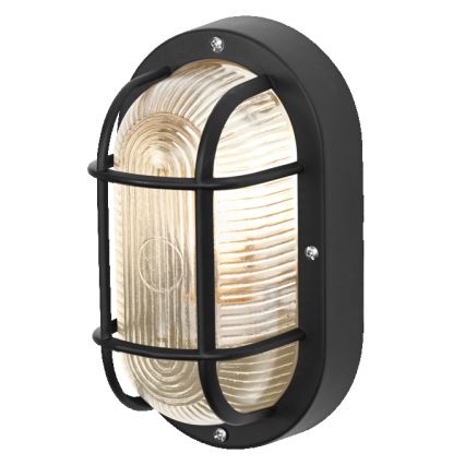 Osram - Utomhusväggarmatur BULKHEAD 1xE27/10W/230V IP54 svart