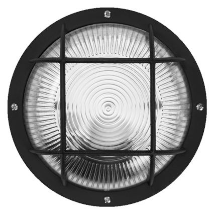 Osram - Utomhusväggarmatur BULKHEAD 1xE27/10W/230V Ø 19 cm IP54 svart