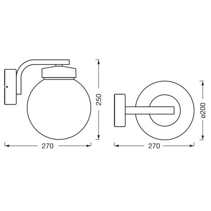 Osram - Utomhusvägglampa ENDURA CLASSIC 1xE27/40W/230V IP54 antracit