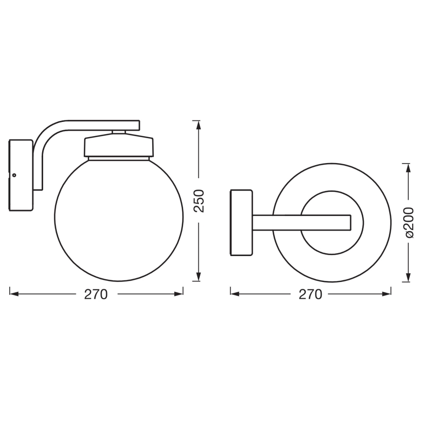 Osram - Utomhusvägglampa ENDURA CLASSIC 1xE27/40W/230V IP54 antracit