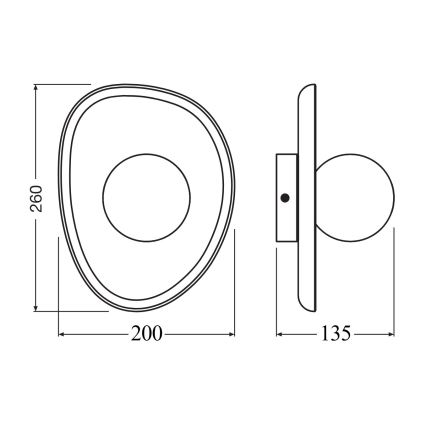 Osram - Vägglampa ACACIA NEST 1xG9/5W/230V i akaciaträ