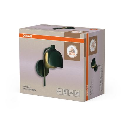 Osram - Vägglampa DECOR COROLLE 1xG9/20W/230V grön