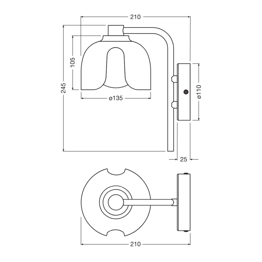 Osram - Vägglampa DECOR COROLLE 1xG9/20W/230V röd