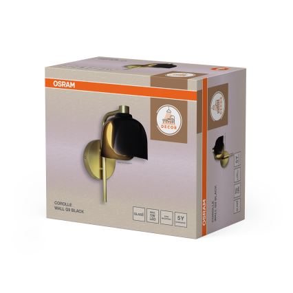 Osram - Vägglampa DECOR COROLLE 1xG9/20W/230V svart/guld