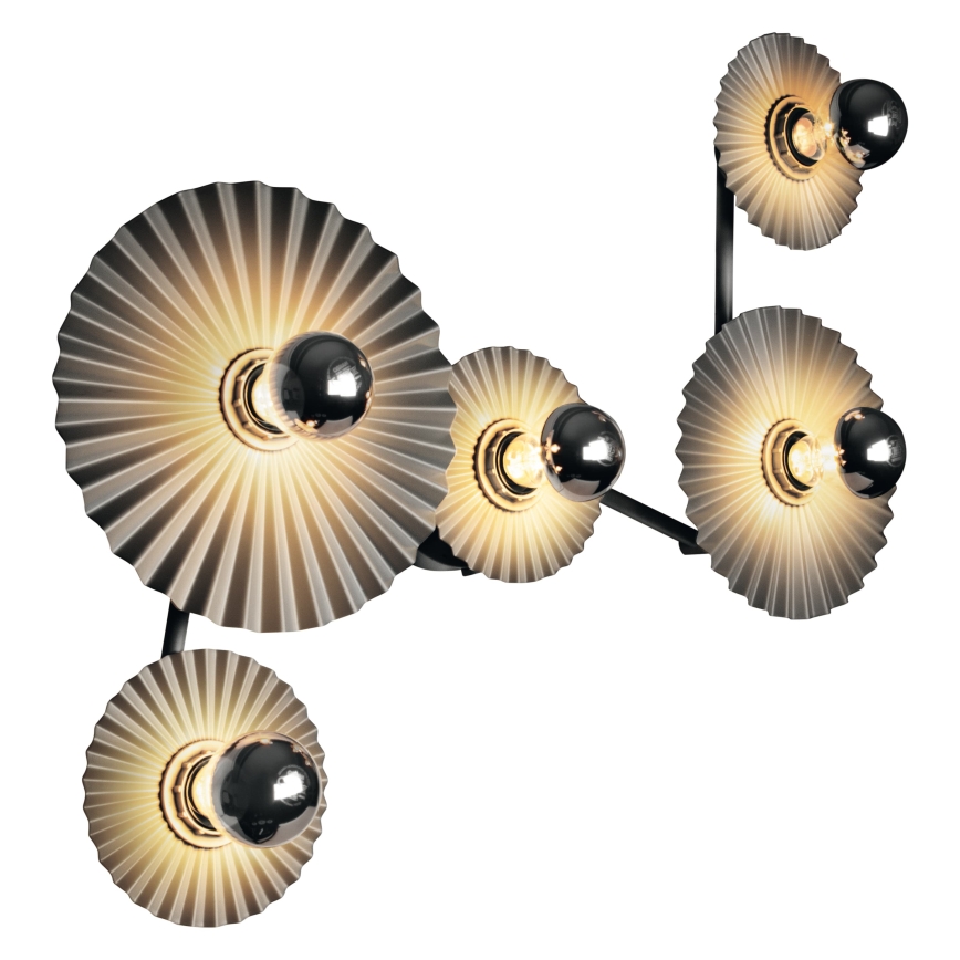 Osram - Vägglampa PLISSEE 5xE27/15W/230V antracit