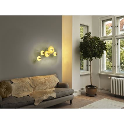 Osram - Vägglampa PLISSEE 5xE27/15W/230V krämvit