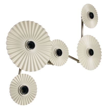 Osram - Vägglampa PLISSEE 5xE27/15W/230V krämvit