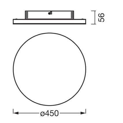 Osram - Ytmonterad LED-panel PLANON LED/28W/230V 3000K Ø 45 cm vit