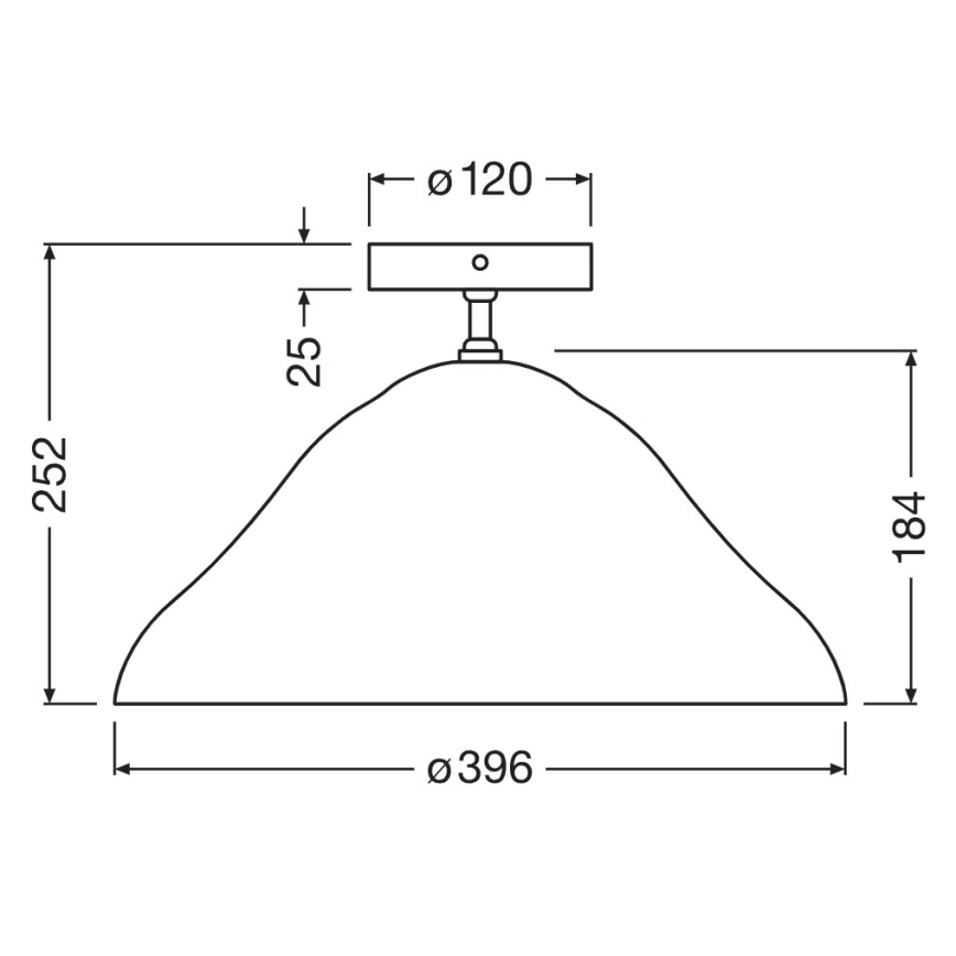 Osram - Ytmonterad taklampa LOTUS LEAF 1xE27/9W/230V Ø 39,6 cm