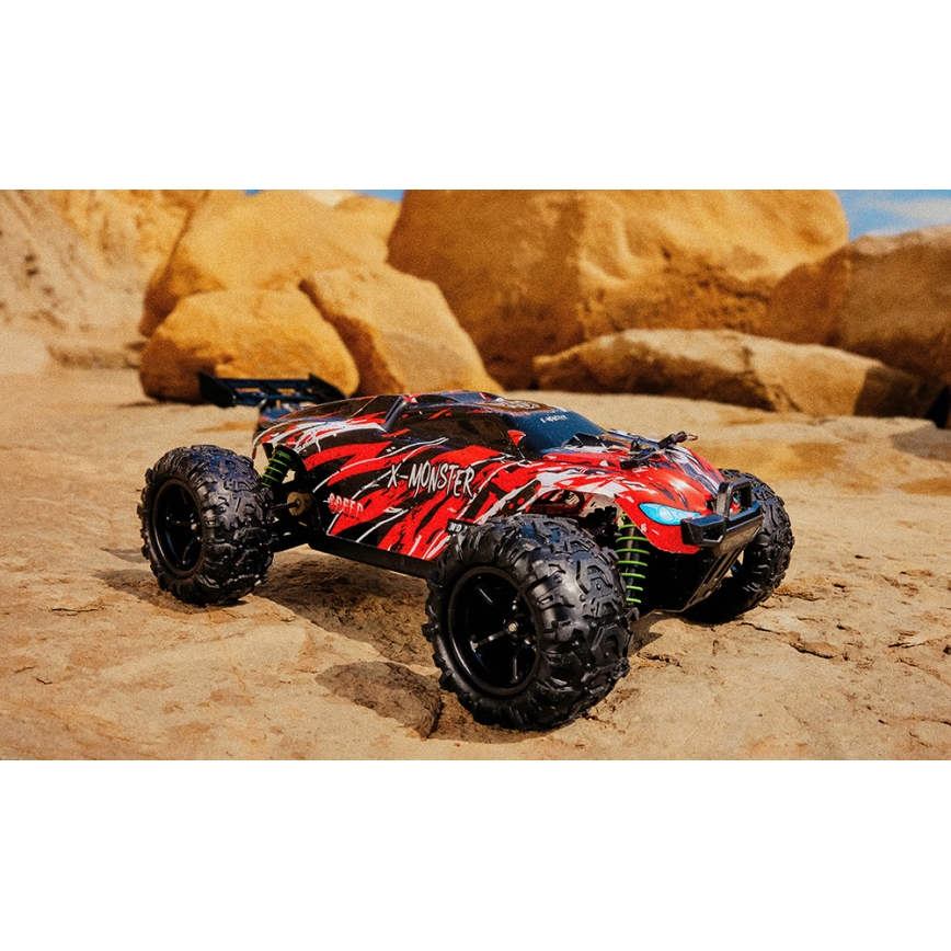 Overmax - radiostyrd RC-bil X-MONSTER 3.5 1700 mAh svart/röd/grön