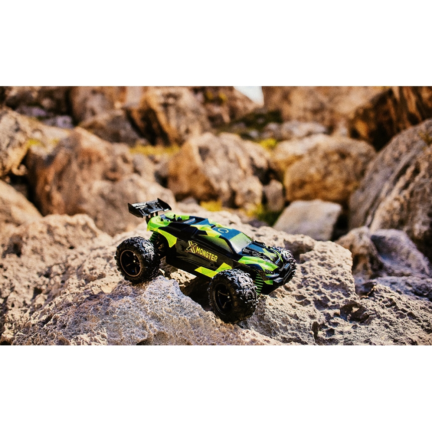 Overmax - radiostyrd RC-bil X-MONSTER 3.5 1700 mAh svart/röd/grön
