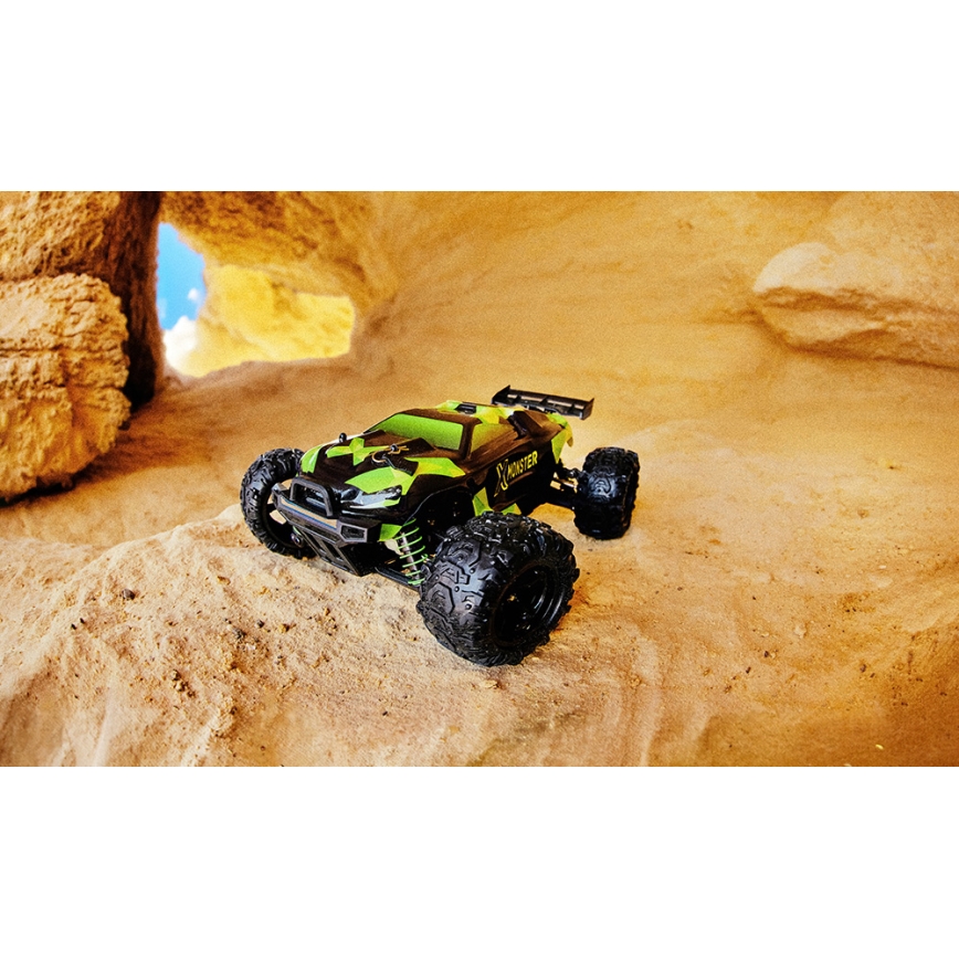 Overmax - radiostyrd RC-bil X-MONSTER 3.5 1700 mAh svart/röd/grön