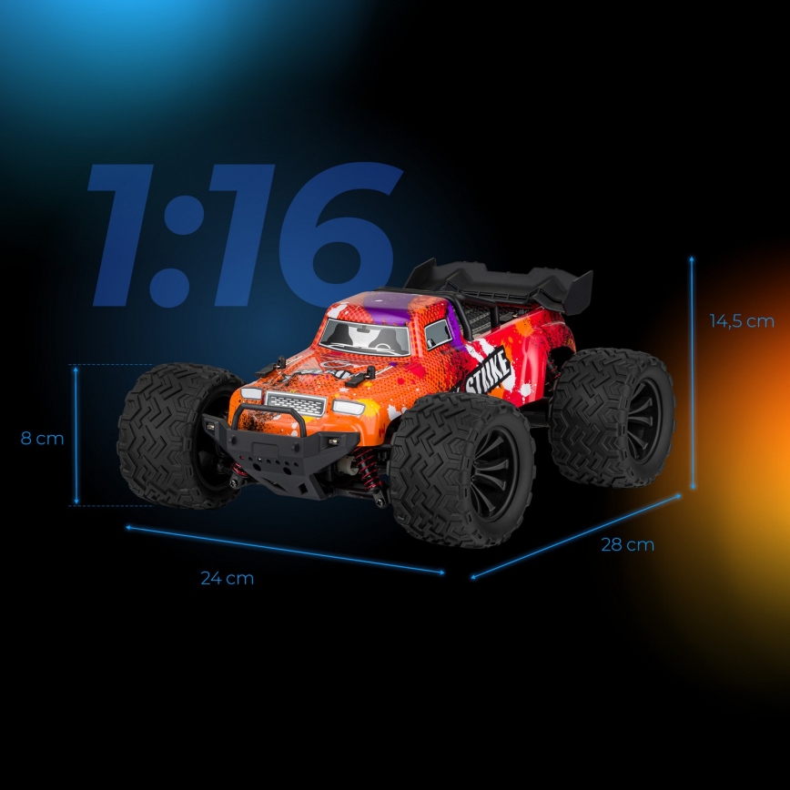 Overmax - Radiostyrd bil X-STRIKE 3000 mAh svart/orange