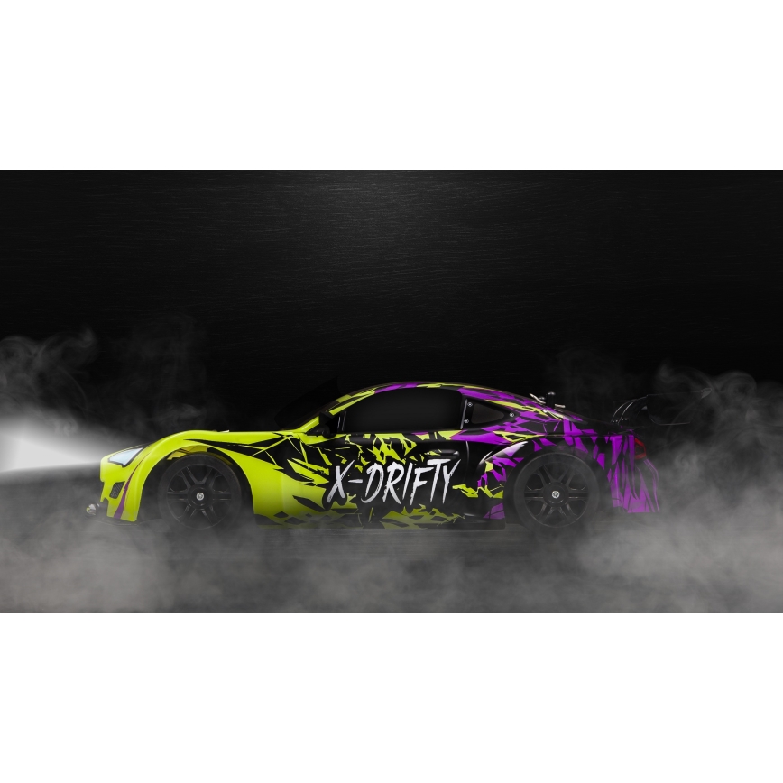 Overmax - RC-driftbil med fjärrkontroll X-DRIFT 1000 mAh gul/lila
