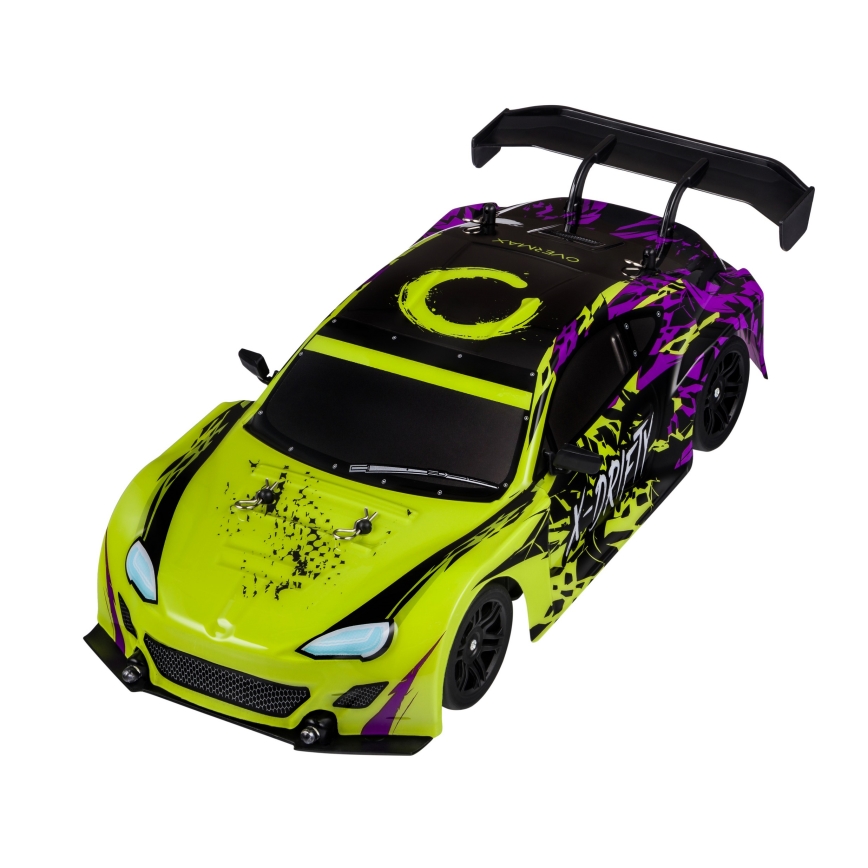 Overmax - RC-driftbil med fjärrkontroll X-DRIFT 1000 mAh gul/lila