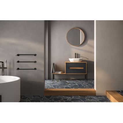 P.M.H. IN1B-L - Elektrisk handdukstork INGA 17W/230V 85,9 cm IP44 vänster/svart