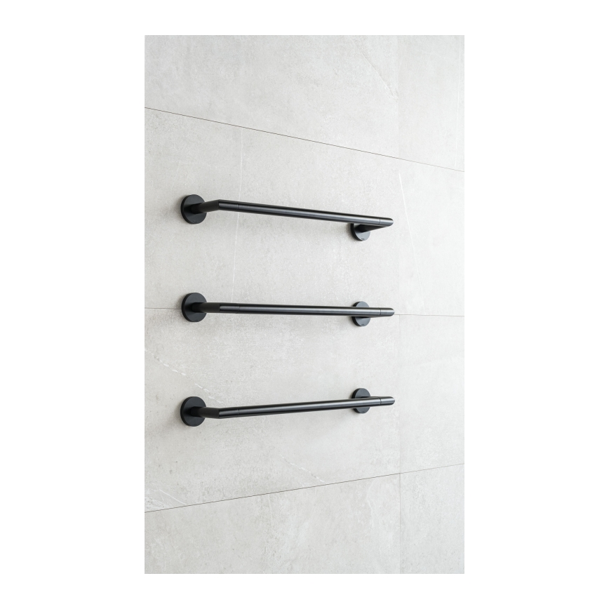 P.M.H. IN1B-L - Elektrisk handdukstork INGA 17W/230V 85,9 cm IP44 vänster/svart