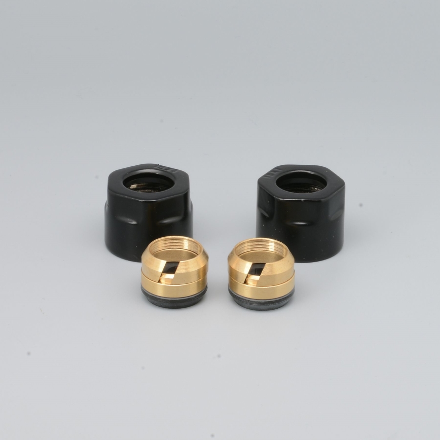 P.M.H. M15B4024 - Kompressionskoppling för ventil VISION/INTER, svart/koppar, 15 mm