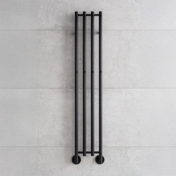 P.M.H. MO1B-R - Elektrisk handdukstork MONA 93W/230V 153,3 cm IP44 svart