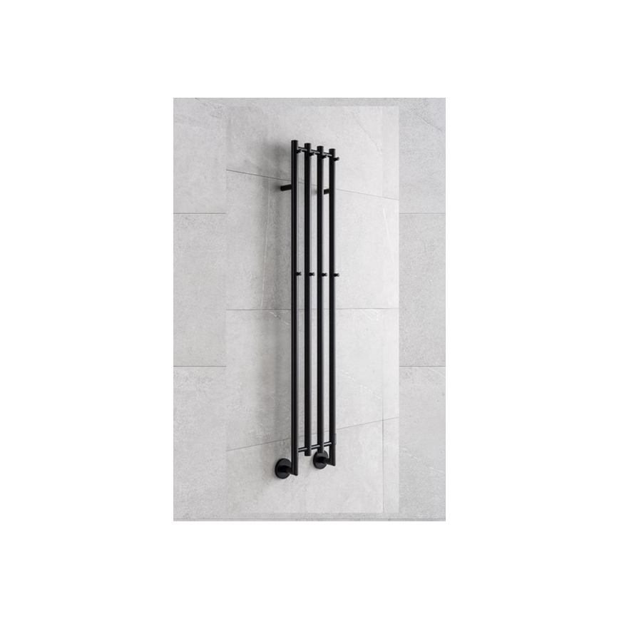 P.M.H. MO1B-R - Elektrisk handdukstork MONA 93W/230V 153,3 cm IP44 svart