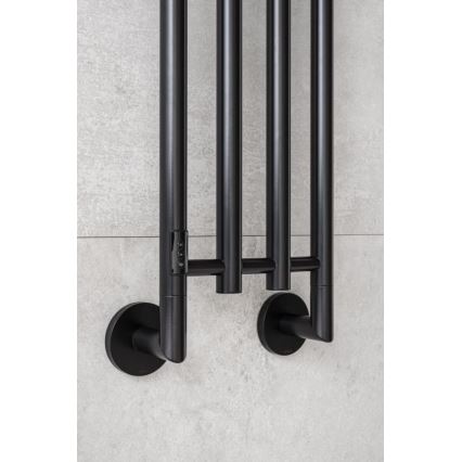 P.M.H. MO1B-RK - Elektrisk handdukstork MONA 93W/230V 153,3 cm IP44 svart