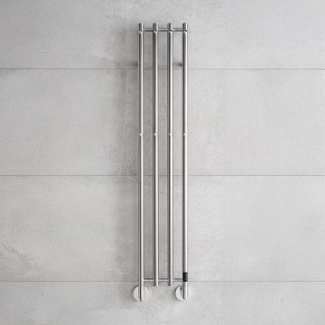 P.M.H. MO1SS-LK - Elektrisk handdukstork MONA 93W/230V 153,3 cm IP44 polerat rostfritt stål