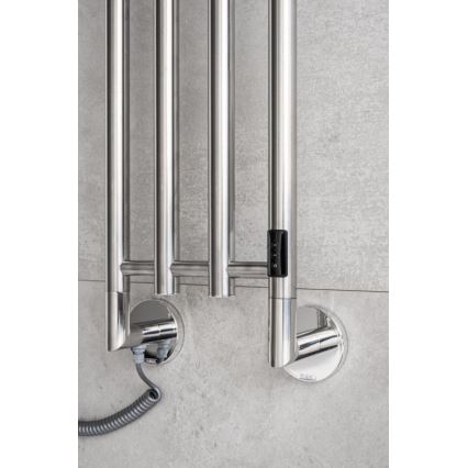 P.M.H. MO1SS-LK - Elektrisk handdukstork MONA 93W/230V 153,3 cm IP44 polerat rostfritt stål