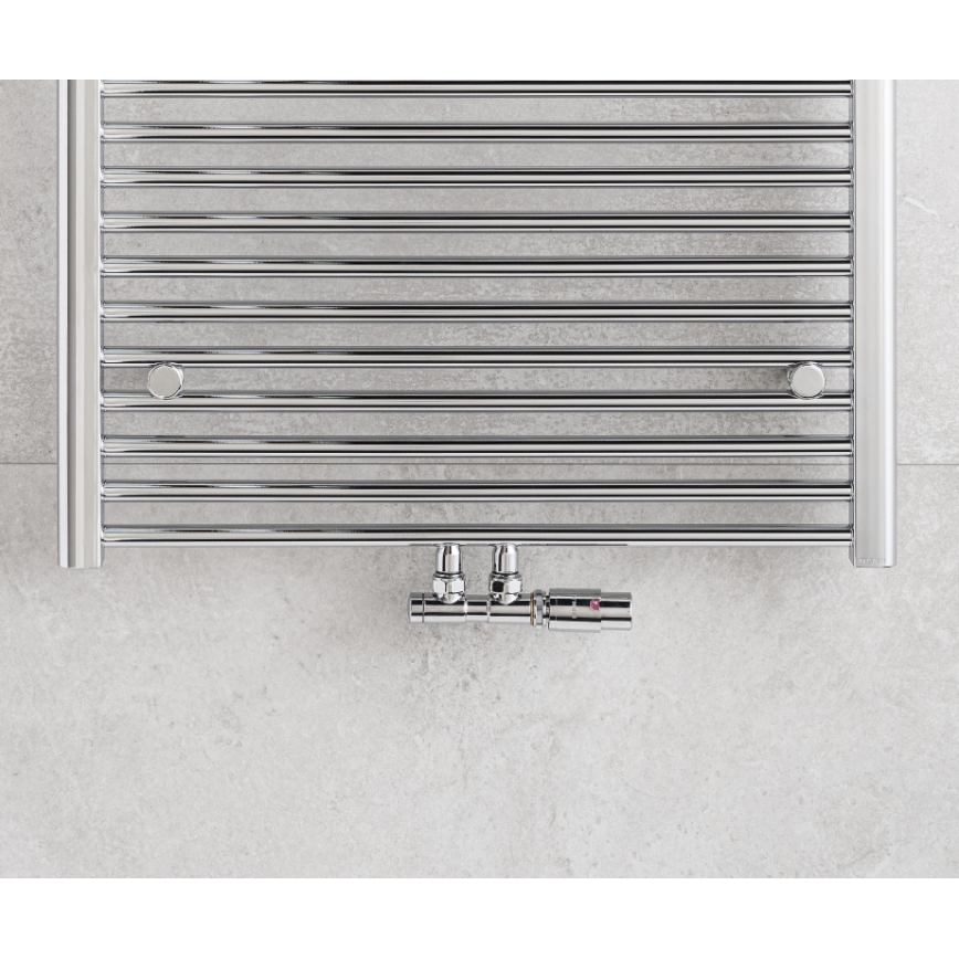 P.M.H. TERM-RC-EK - Ventil med termostatisk ventilhuvud TERM, högerutförande, blank krom