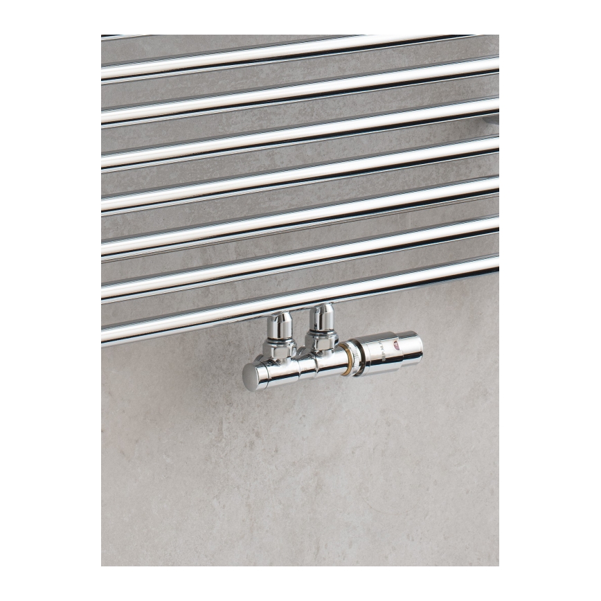 P.M.H. TERM-RC-EK - Ventil med termostatisk ventilhuvud TERM, högerutförande, blank krom