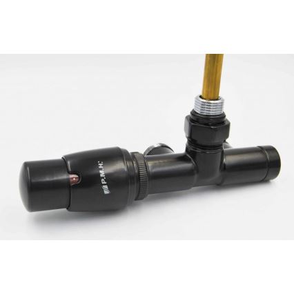 P.M.H. UNIKO-LB-EK - Ventil med termostatiskt huvud UNIKO vänster/svart