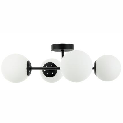 Påbyggd taklampa MADDIE 4xE14/5W/230V svart