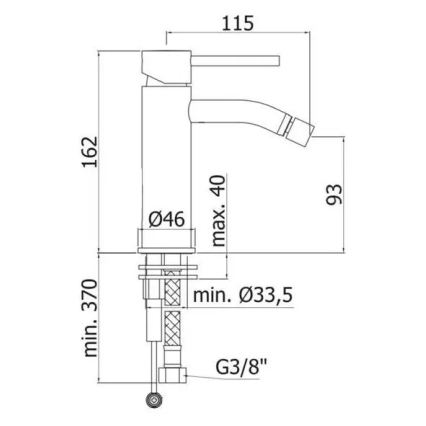 Paffoni - Bidéblandare LIGHT i rostfritt stål