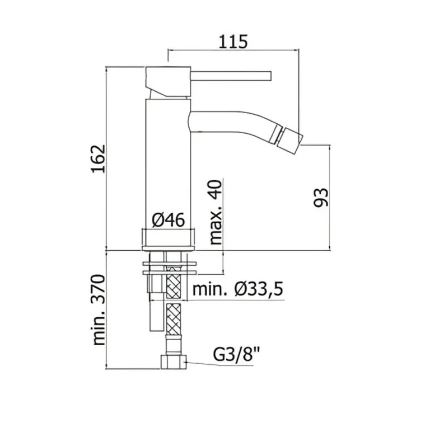 Paffoni - Bidéblandare LIGHT svart