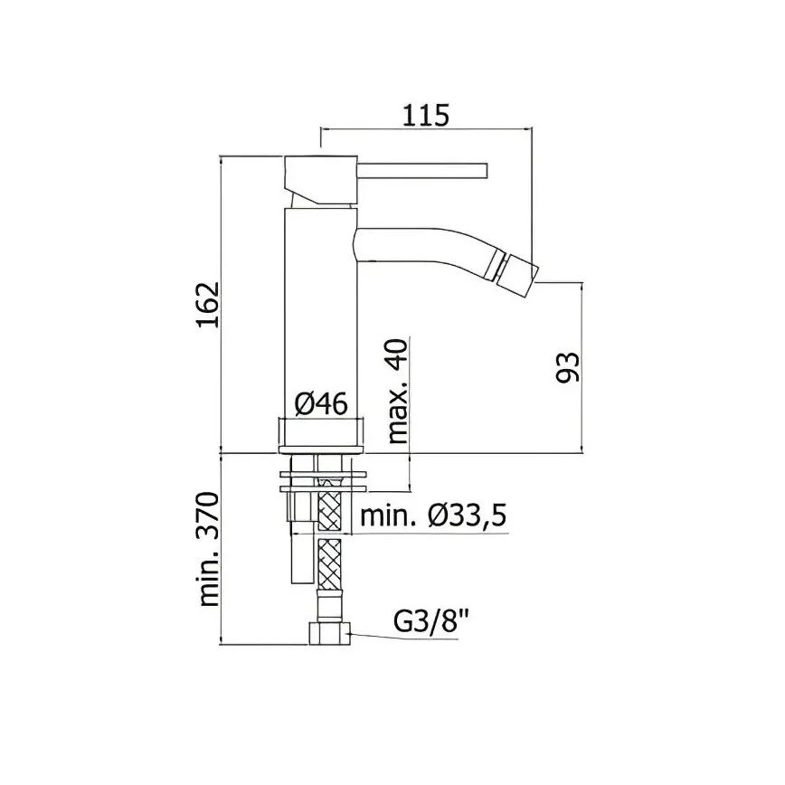 Paffoni - Bidéblandare LIGHT svart
