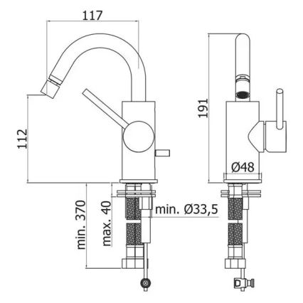Paffoni - Bidetblandare LIGHT, svart