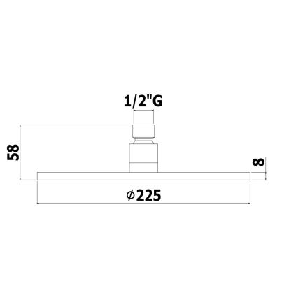 Paffoni - Duschhuvud Ø 22,5 cm MASTER svart