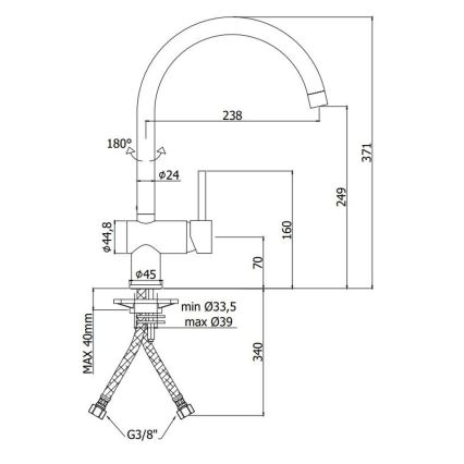 Paffoni - Köksblandare LIGHT borstad guld
