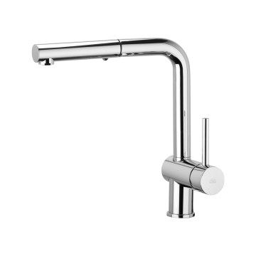 Paffoni - Köksblandare med utdragbar handdusch LIGHT 29,2 cm blank krom