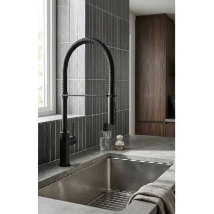 Paffoni - Köksblandare med utdragbar handdusch LIGHT 52,5 cm blank krom
