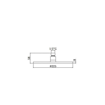 Paffoni - Takdusch Ø 22,5 cm MASTER polerad krom