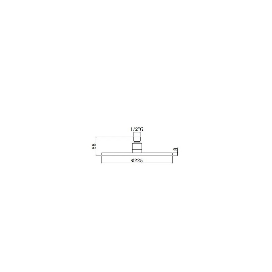 Paffoni - Takdusch Ø 22,5 cm MASTER polerad krom