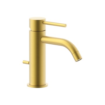 Paffoni - Tvättställsblandare + bottenventil LIGHT, guld