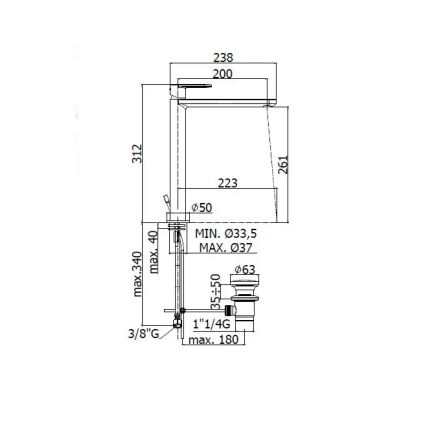 Paffoni - Tvättställsblandare CANDY polerad krom