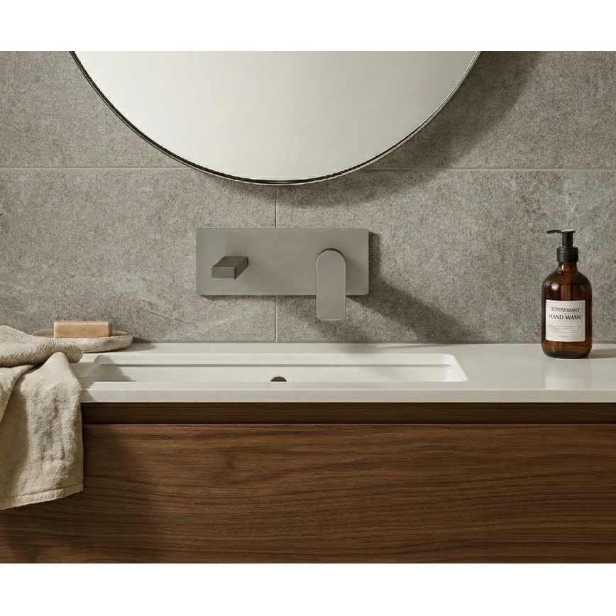 Paffoni - Tvättställsblandare för dold montering TANGO i rostfritt stål