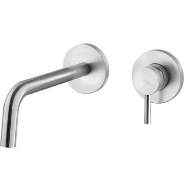 Paffoni - Tvättställsblandare för inbyggd installation LIGHT i rostfritt stål