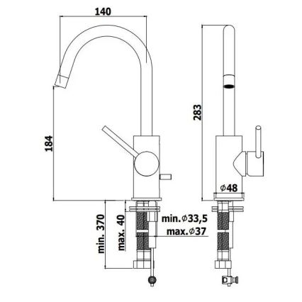 Paffoni - Tvättställsblandare LIGHT i guld